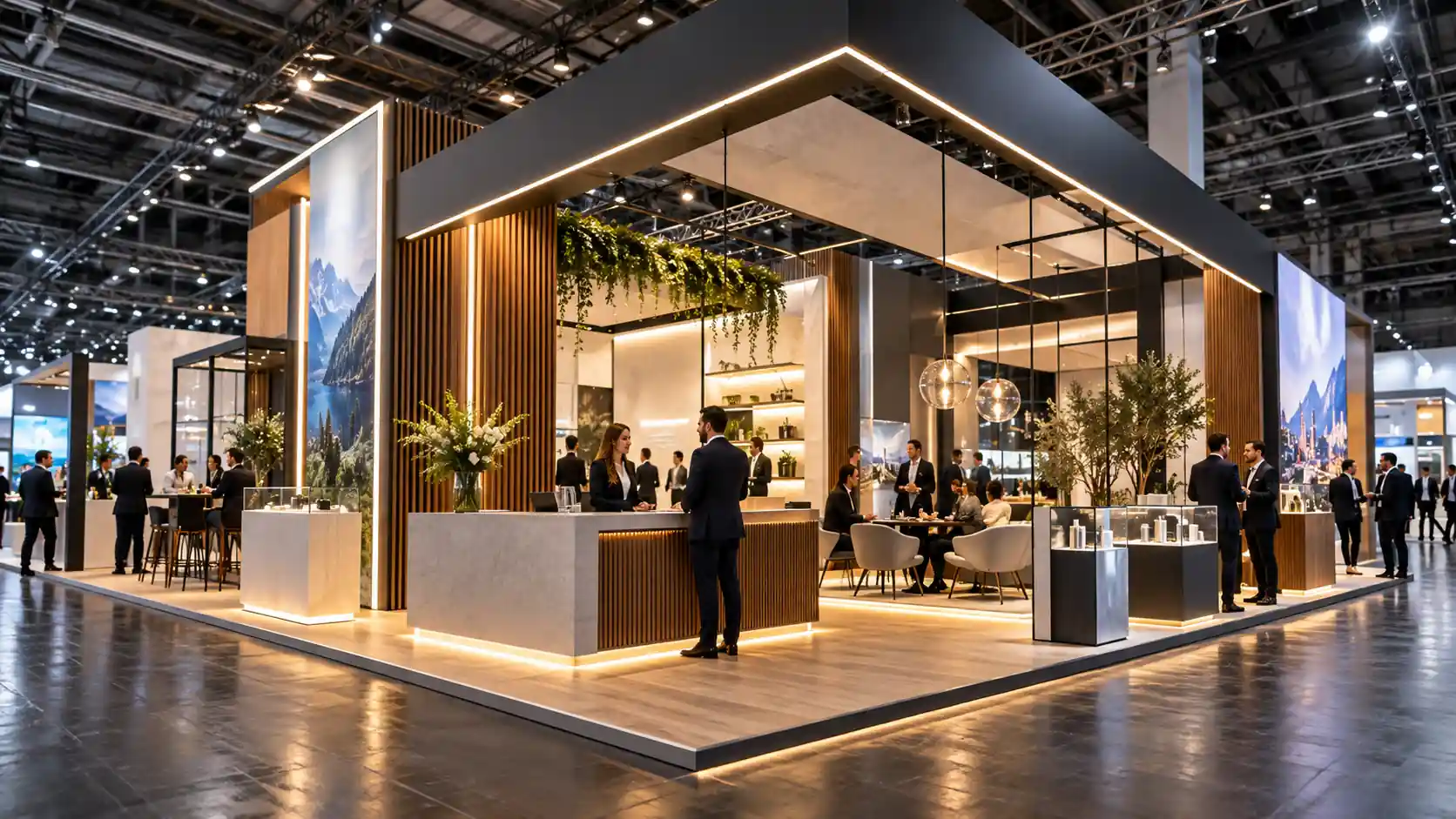 Fabricación profesional de stands B2B para Europa